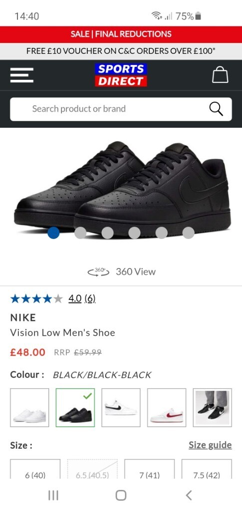 sports direct white nike trainers